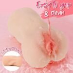 2-in-1 Realistic Male Masturbator, Dual Textured Tunnel Design with 3D Realistic Internal Structure, Handheld Pocket Pussies Butt Sex Toy for Men - Image 6